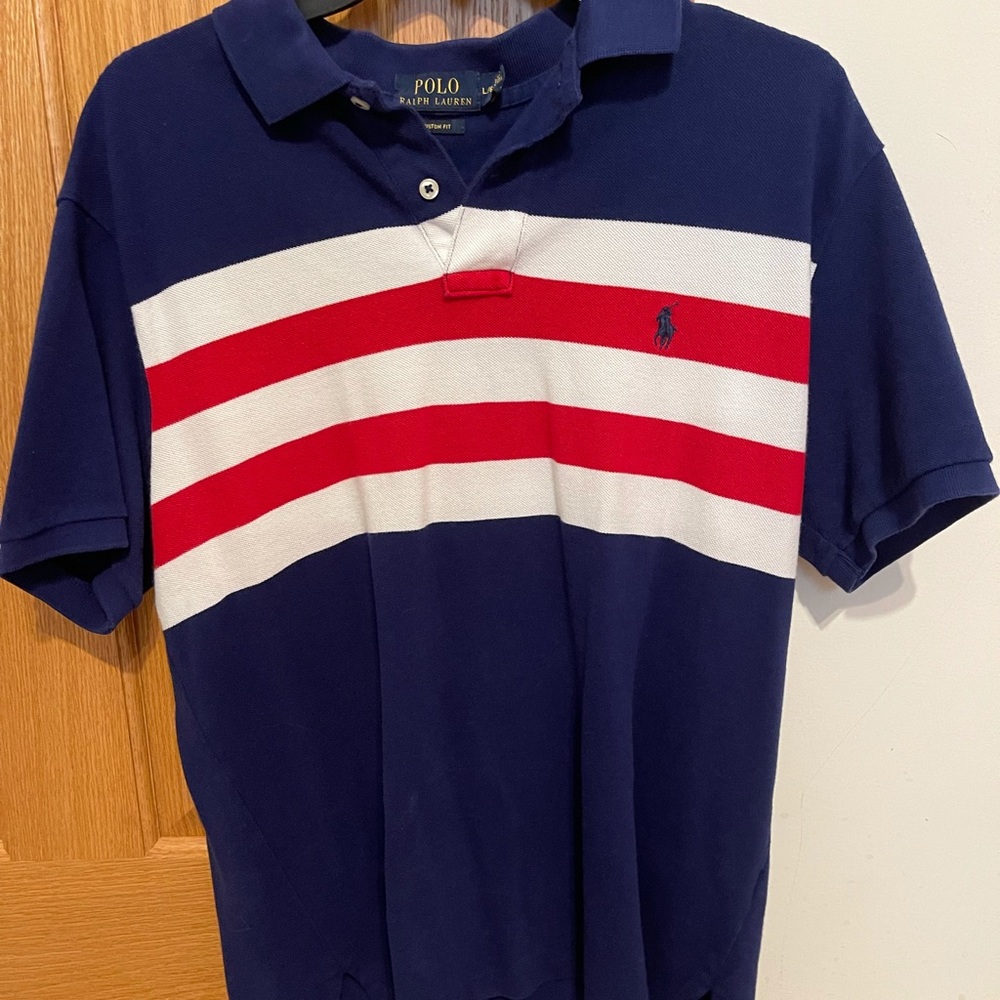 Men’s polo Ralph Lauren RWB stripe knit USA Olympic